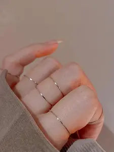 Women's Elegant Minimalist Plain Color Ring, Stacking Ring Set, Matching Rings, Trendy Matching Chic Ring,