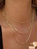 Women's Simple Style Color Chain Necklace, Casual Trendy Matching Necklace, Fashion Accessories for Daily